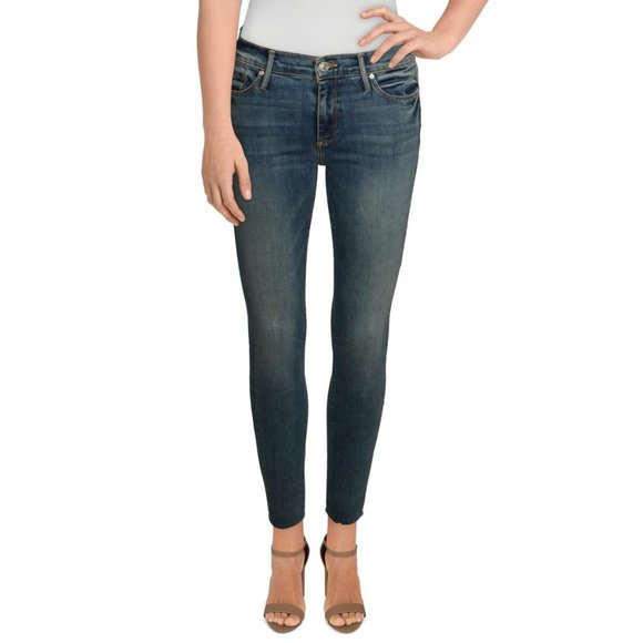 Black Orchid Jude Zipper Detail Skinny Jean Indigo Sz 26 - Picture 2 of 13